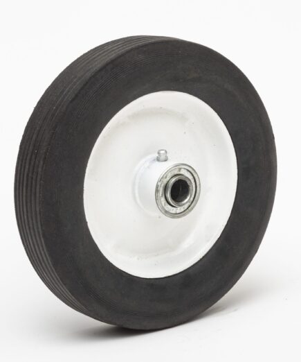 8175h 8 hard rubber wheel 81 75 ribbed 1 3 8 oc box cart tire