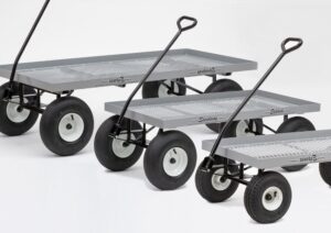 three sizes of greenhouse farm wagons